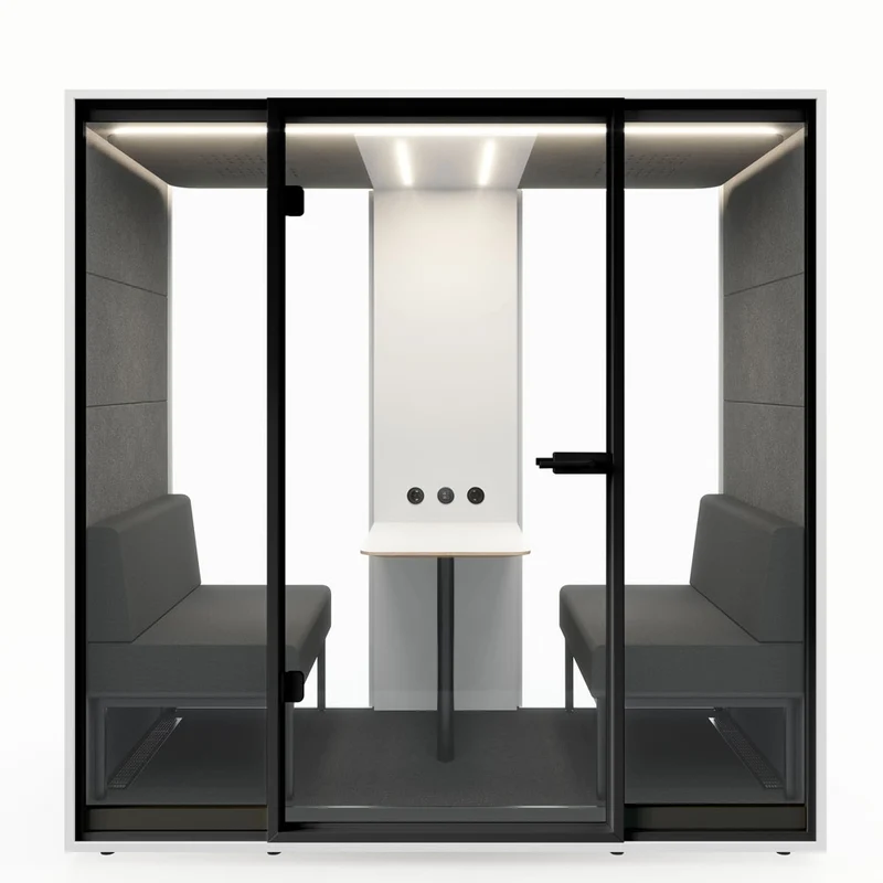YOS A4 Telefonbox | Telefonzelle | Akustikbox für 4 Personen | Akustiklösung
