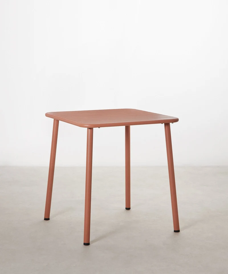 Mesa exterior de metal cuadrada Brisa (70x70 cm)