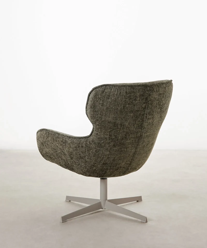 Sillón giratorio en tejido suave Norden