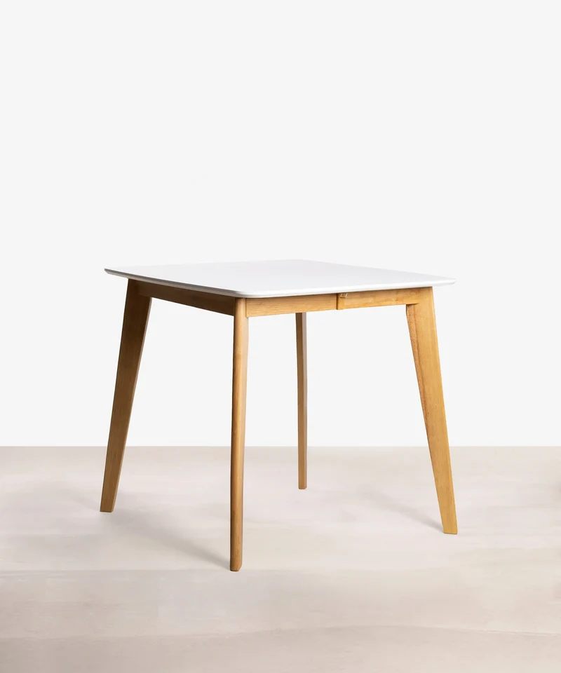 Mesa de Comedor Cuadrada en Madera Extensible Livia (90-130 x 90 cm)