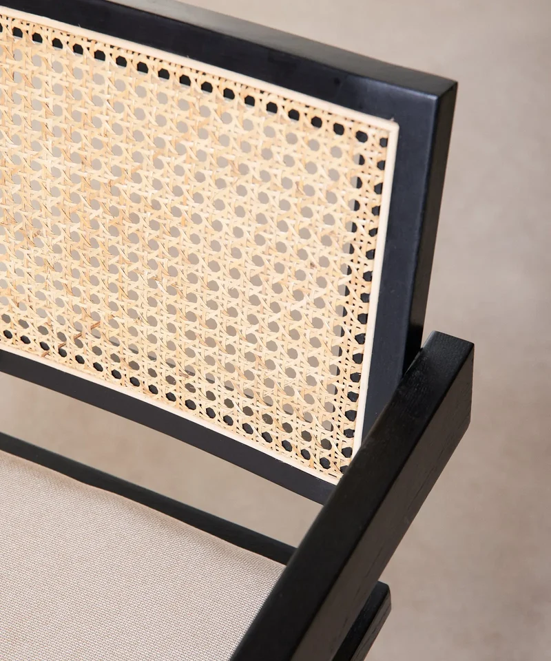 Silla de Comedor en Madera Tapizada con Reposabrazos Pauline Arms