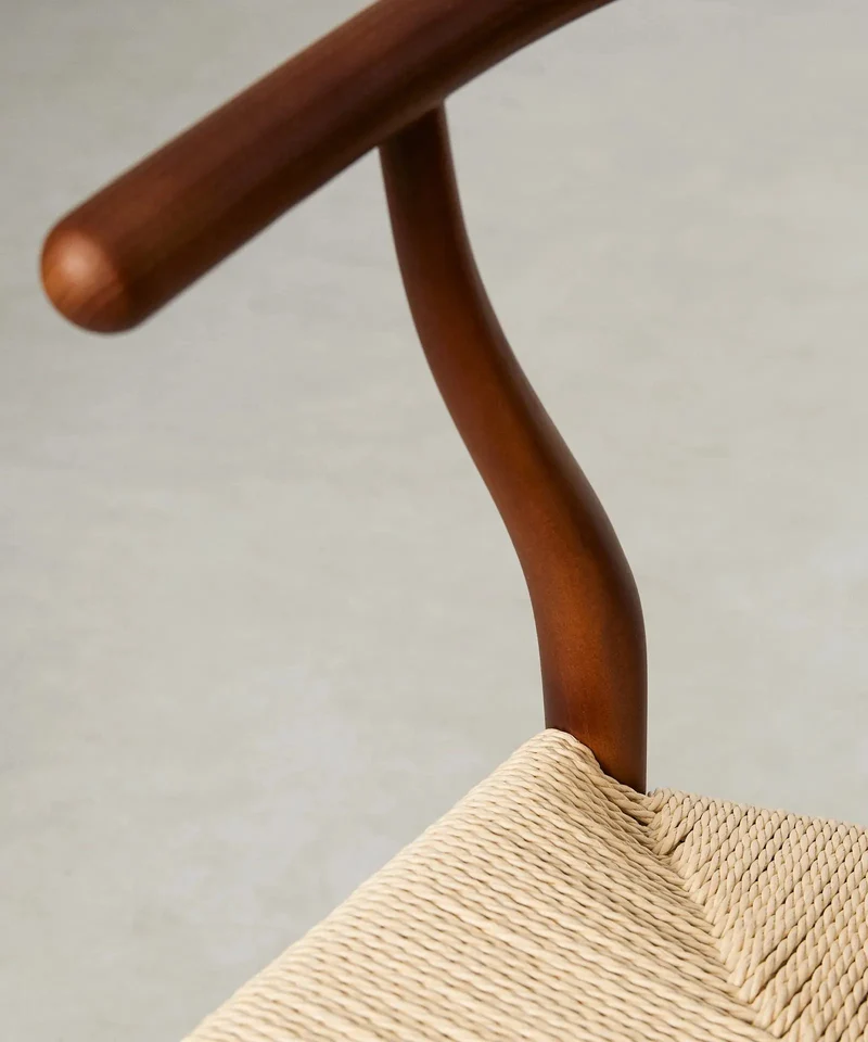 Silla de Comedor en Madera y Cuerda Trenzada Leena