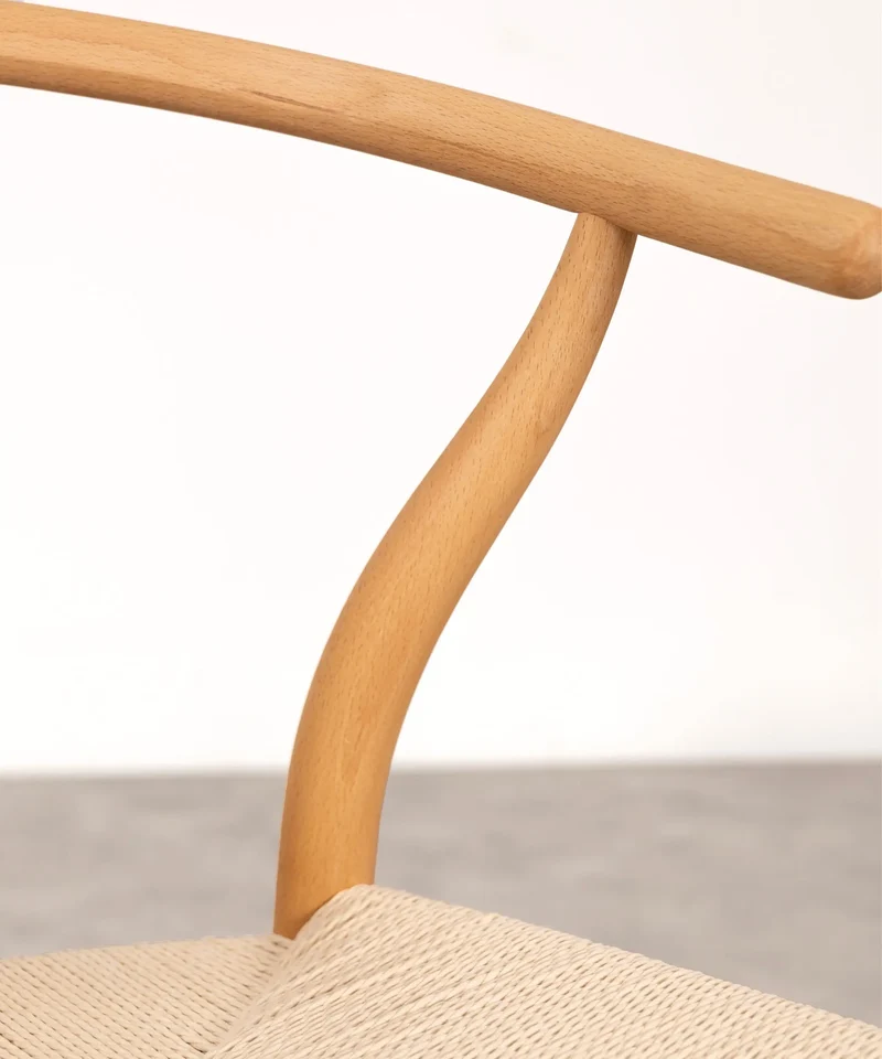 Silla de Comedor en Madera y Cuerda Trenzada Retro Edition