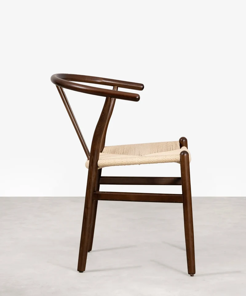 Silla de Comedor en Madera y Cuerda Trenzada Retro Edition