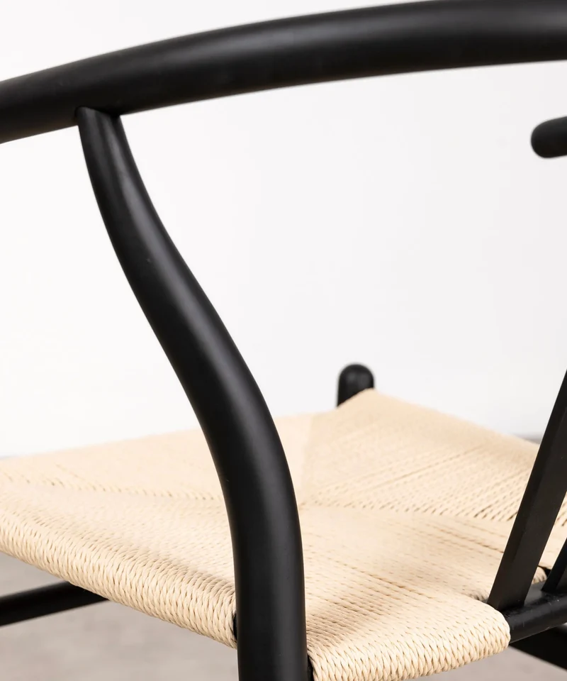 Silla de Comedor en Madera y Cuerda Trenzada Retro Edition