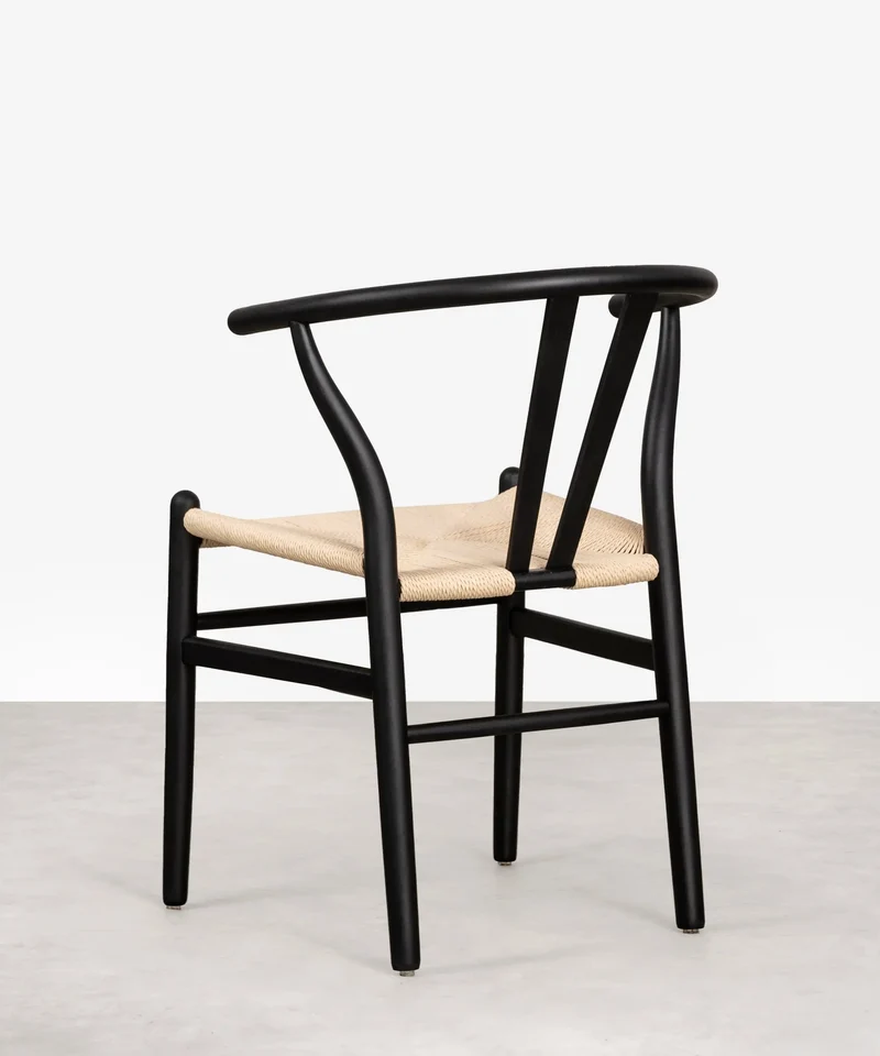 Silla de Comedor en Madera y Cuerda Trenzada Retro Edition