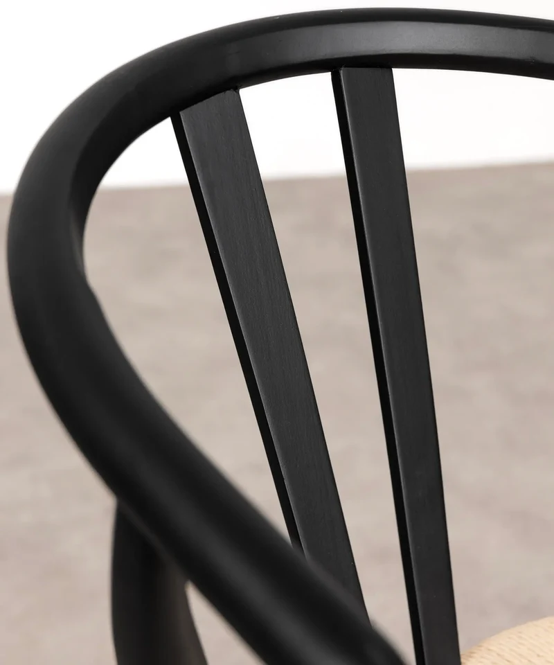 Silla de Comedor en Madera y Cuerda Trenzada Retro Edition