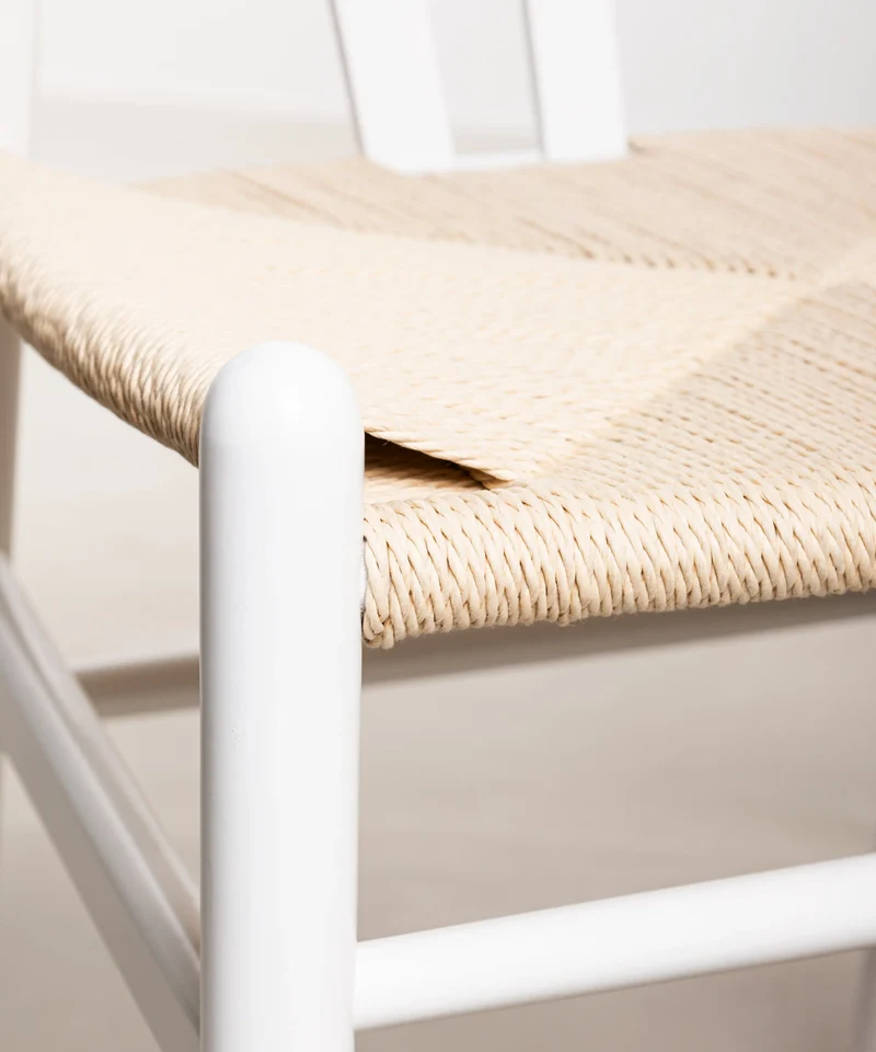 Silla de Comedor en Madera y Cuerda Trenzada Retro Edition