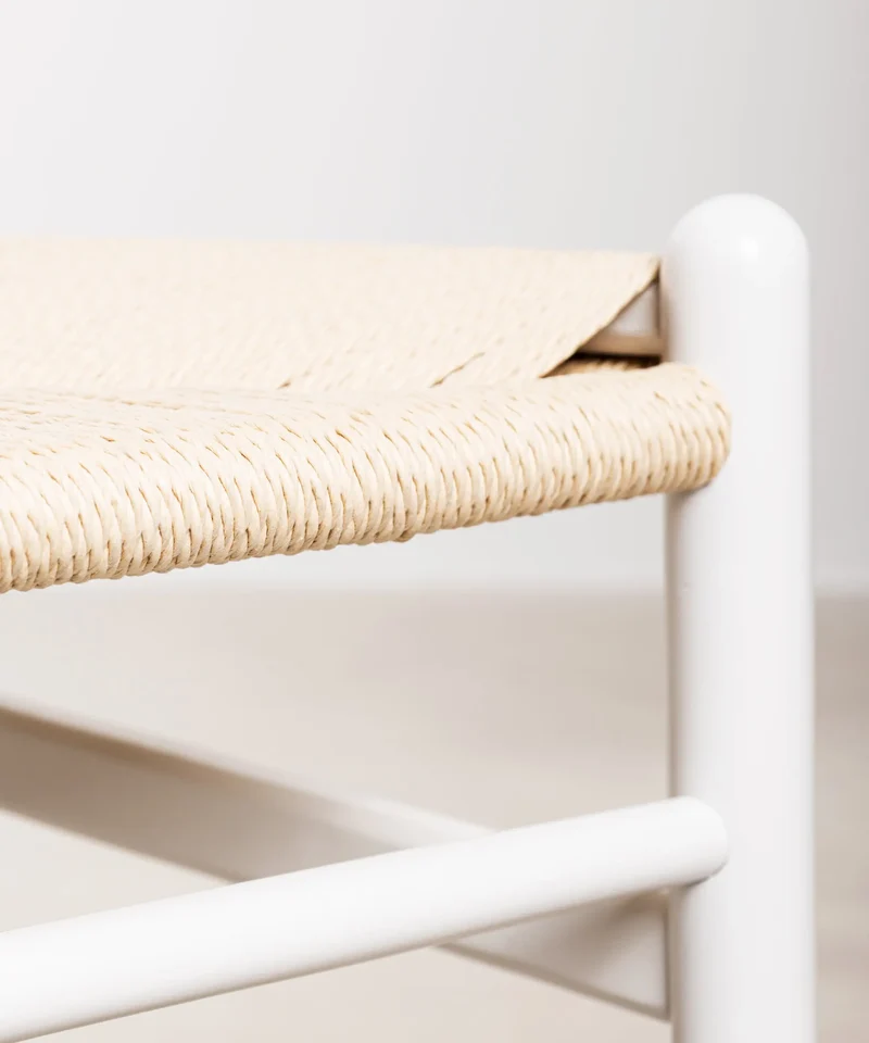 Silla de Comedor en Madera y Cuerda Trenzada Retro Edition