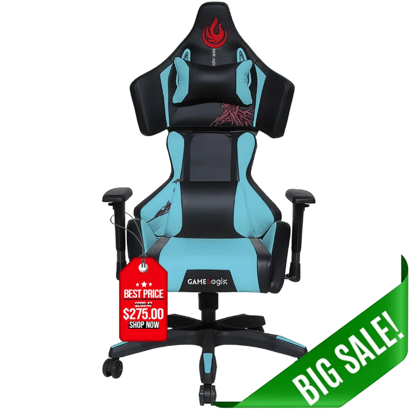High Back Gaming Chair with Massage Lumbar