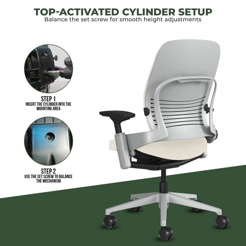 Steelcase Leap V2 Chair (Platinum Frame) Fully Renewed