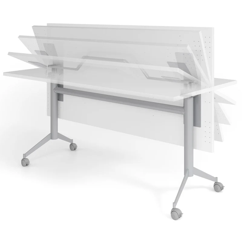 YOS Schreibtisch Pure klappbar - Klapptisch auf Rollen - 180 x 80 cm
