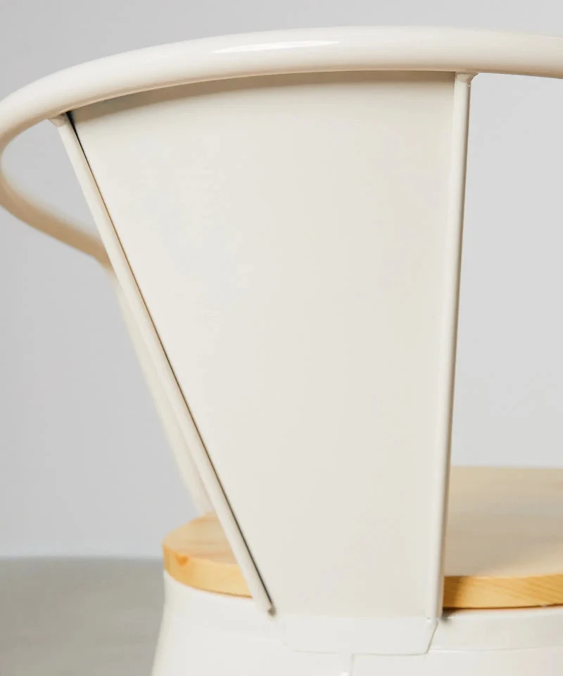 Silla de Comedor de Metal y Madera Tolik Wood