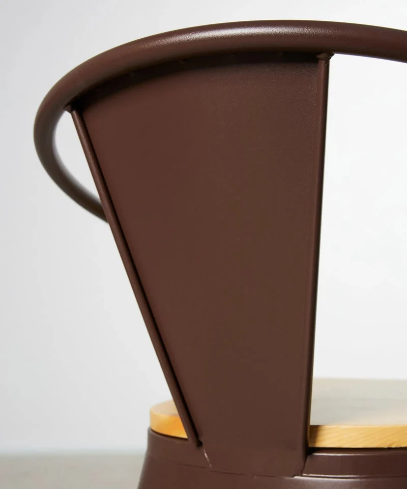Silla de Comedor de Metal y Madera Tolik Wood