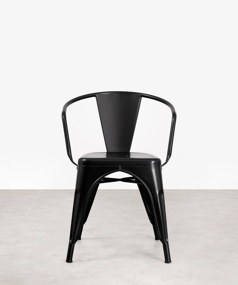 Silla de Comedor de Metal con Reposabrazos Tolik Arms