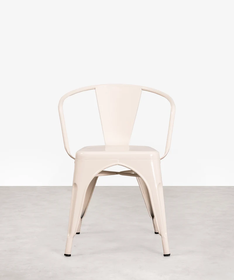 Silla de Comedor de Metal con Reposabrazos Tolik Arms