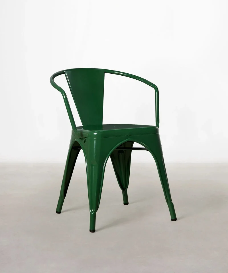 Silla de Comedor de Metal con Reposabrazos Tolik Arms