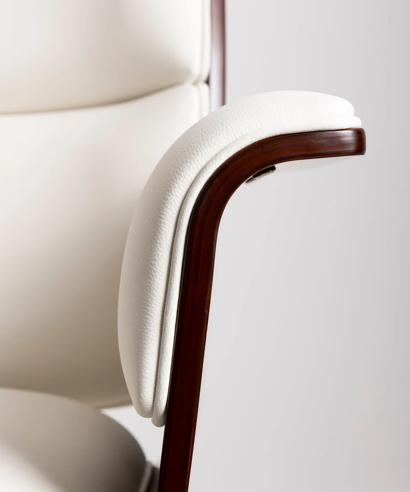 Silla de Escritorio de Polipiel y Madera Shiro