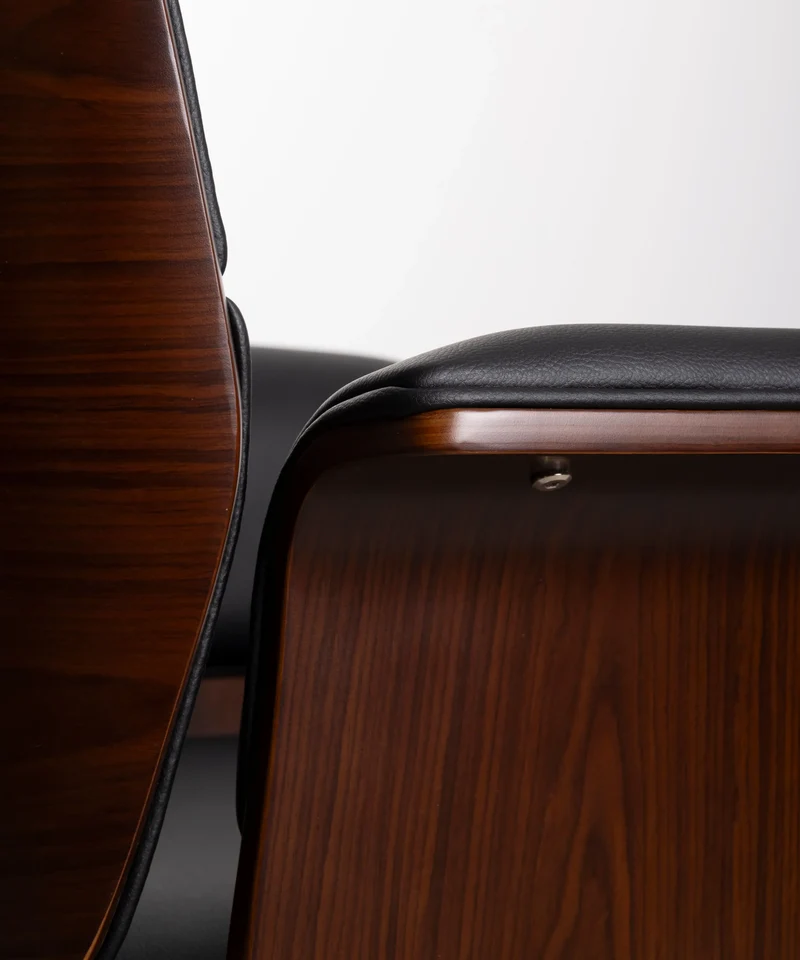 Silla de Escritorio de Polipiel y Madera Shiro