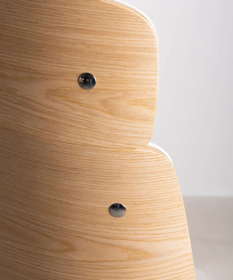 Silla de Escritorio de Polipiel y Madera Shiro