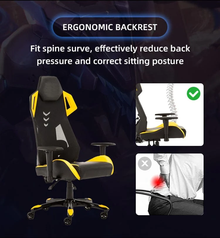 Gaming Chair with Mesh High Back by OfficeLogixShop (New)