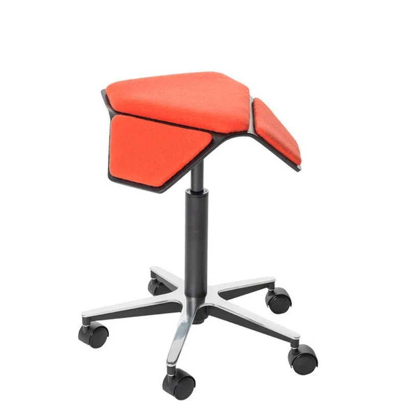 myKolme ILOA+ Black | Hocker Rollhocker | Sattelhocker | Gestell Schwarz