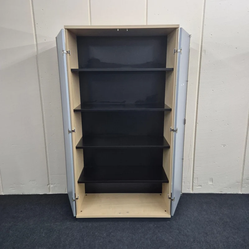 Aktenschrank / OKA / ahorn silber / 100 cm / 5 Ordnerhöhen
