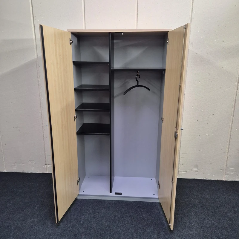 Aktenschrank / OKA / ahorn / 100 cm / 5 Ordnerhöhen + Garderobe