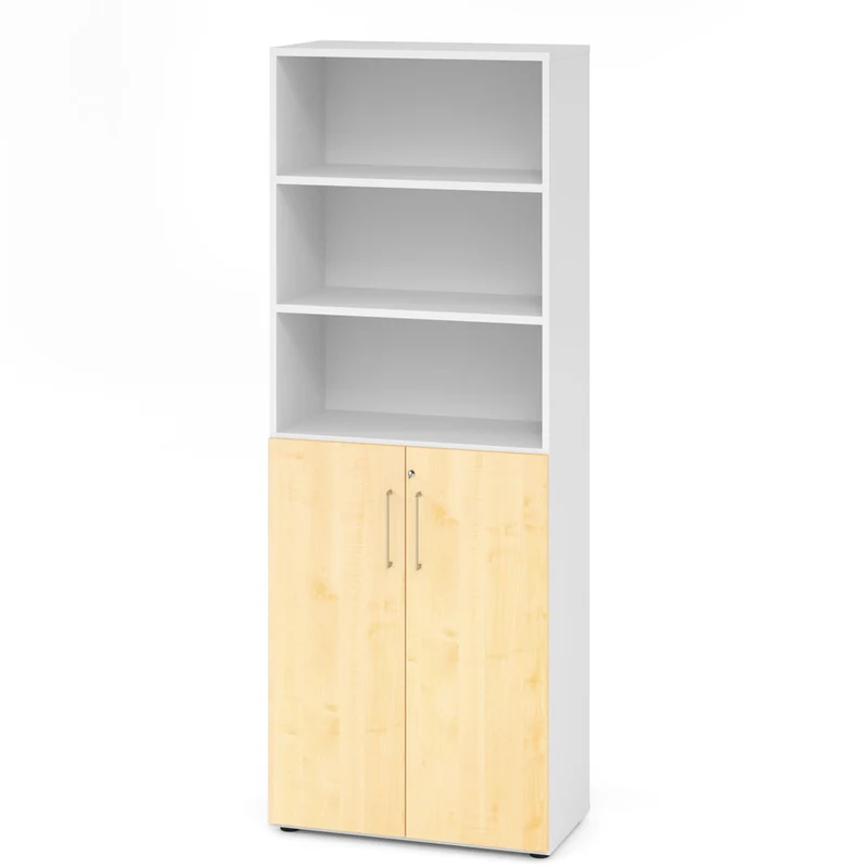 Hammerbacher Aktenschrank Serie 9, Kombischrank 6 OH, abschließbar, 80 x 215,6 x 42cm