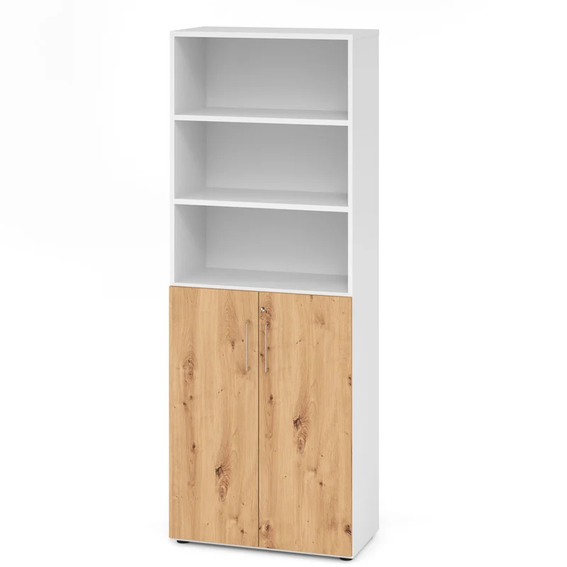Hammerbacher Aktenschrank Serie 9, Kombischrank 6 OH, abschließbar, 80 x 215,6 x 42cm