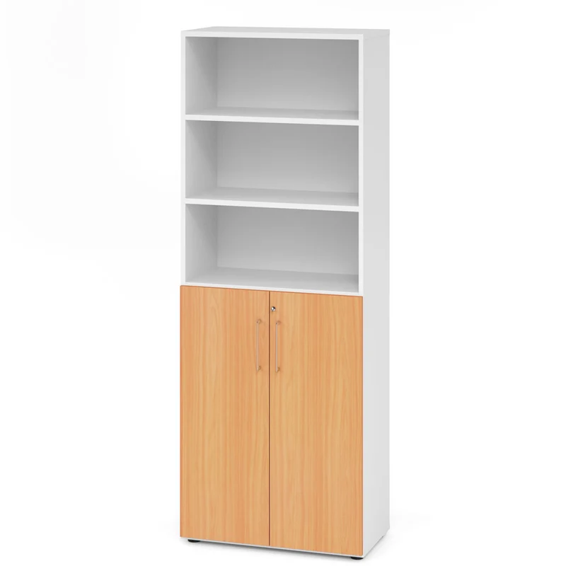 Hammerbacher Aktenschrank Serie 9, Kombischrank 6 OH, abschließbar, 80 x 215,6 x 42cm