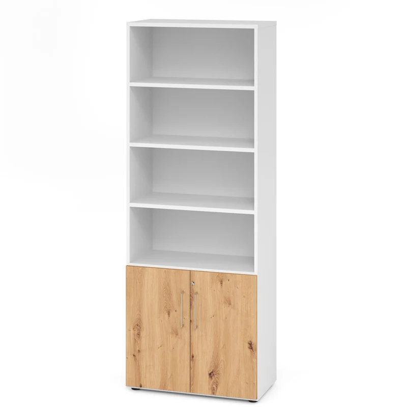 Hammerbacher Aktenschrank Serie 9, Kombischrank 6 OH, abschließbar, 4 Fach, 80 x 215,6 x 42cm
