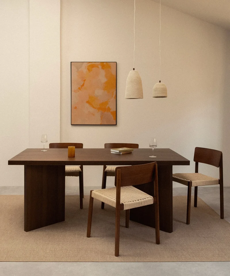 Mesa de Comedor Rectangular en Madera Gaia (180x90 cm)