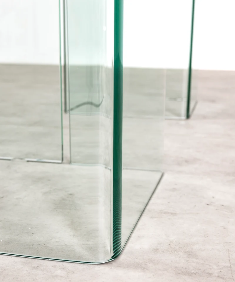 Mesa de Comedor Rectangular de Cristal Templado Eleonora (180 cm x 90 cm)