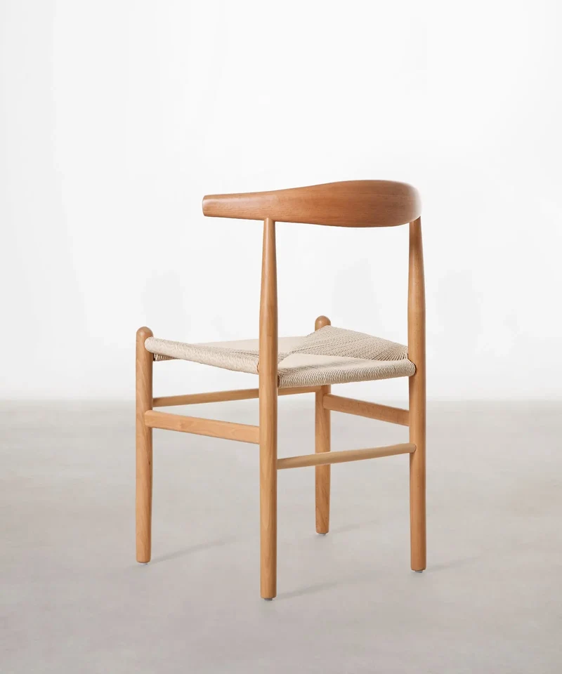 Silla de Comedor en Madera y Cuerda Trenzada Hela