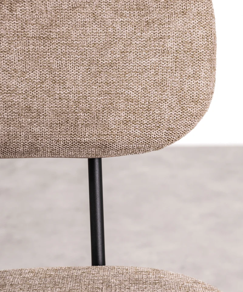 Silla de Comedor en Tela y Metal Manuela