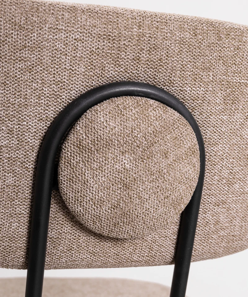 Silla de Comedor en Tela y Metal Manuela