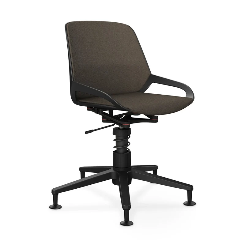 Aeris Numo Task mit Gleiter | Feder | Voll gepolstert - Recyceltes Polyester Cura | Gestellfarbe: Schwarz