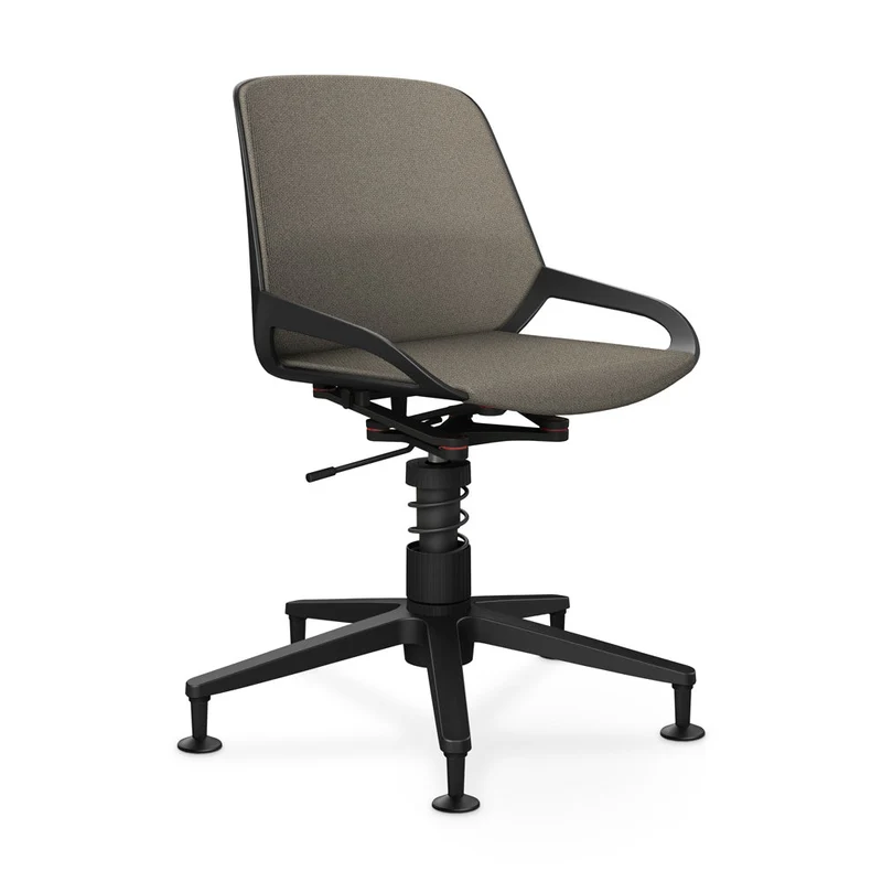 Aeris Numo Task mit Gleiter | Feder | Voll gepolstert - Recyceltes Polyester Cura | Gestellfarbe: Schwarz