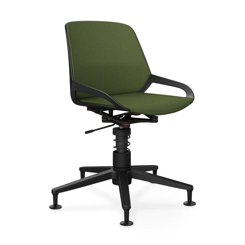 Aeris Numo Task mit Gleiter | Feder | Voll gepolstert - Recyceltes Polyester Cura | Gestellfarbe: Schwarz