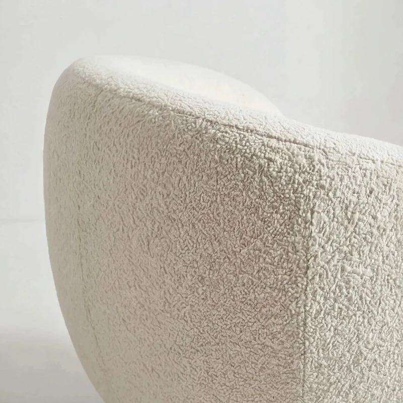 Sessel New Idea, Stoff beige, Metallfüße schwarz