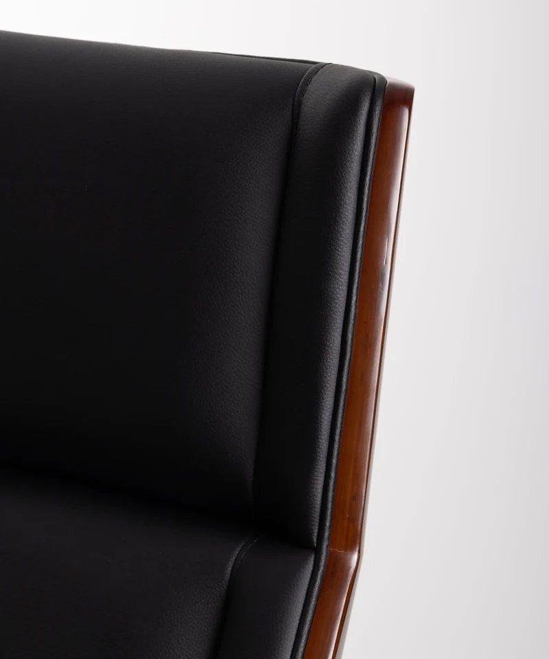 Silla de Escritorio de Polipiel y Madera Lyssa High