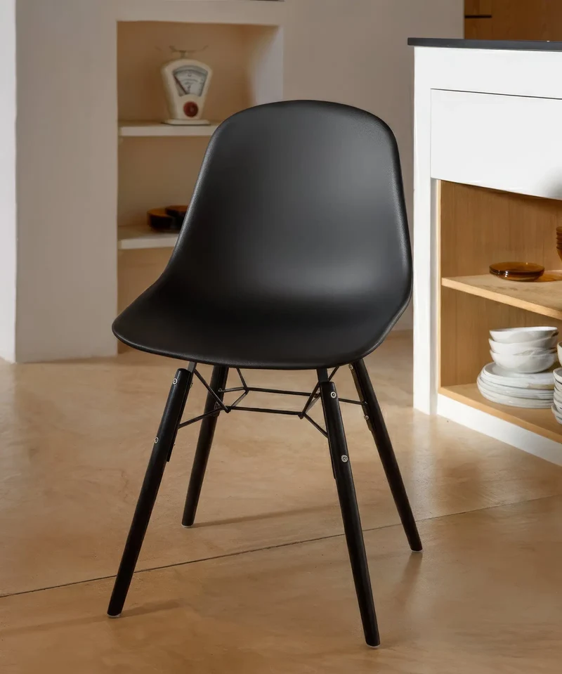 Silla de Polipropileno y Madera Elon