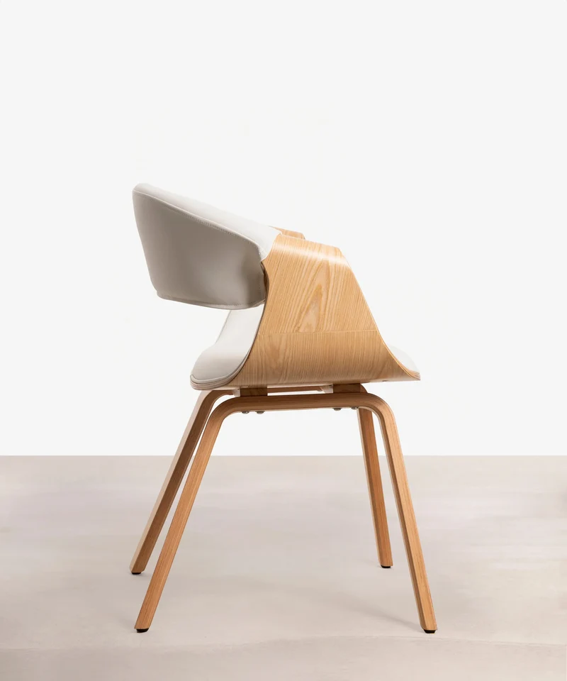 Silla de Comedor en Madera y Polipiel Binsa