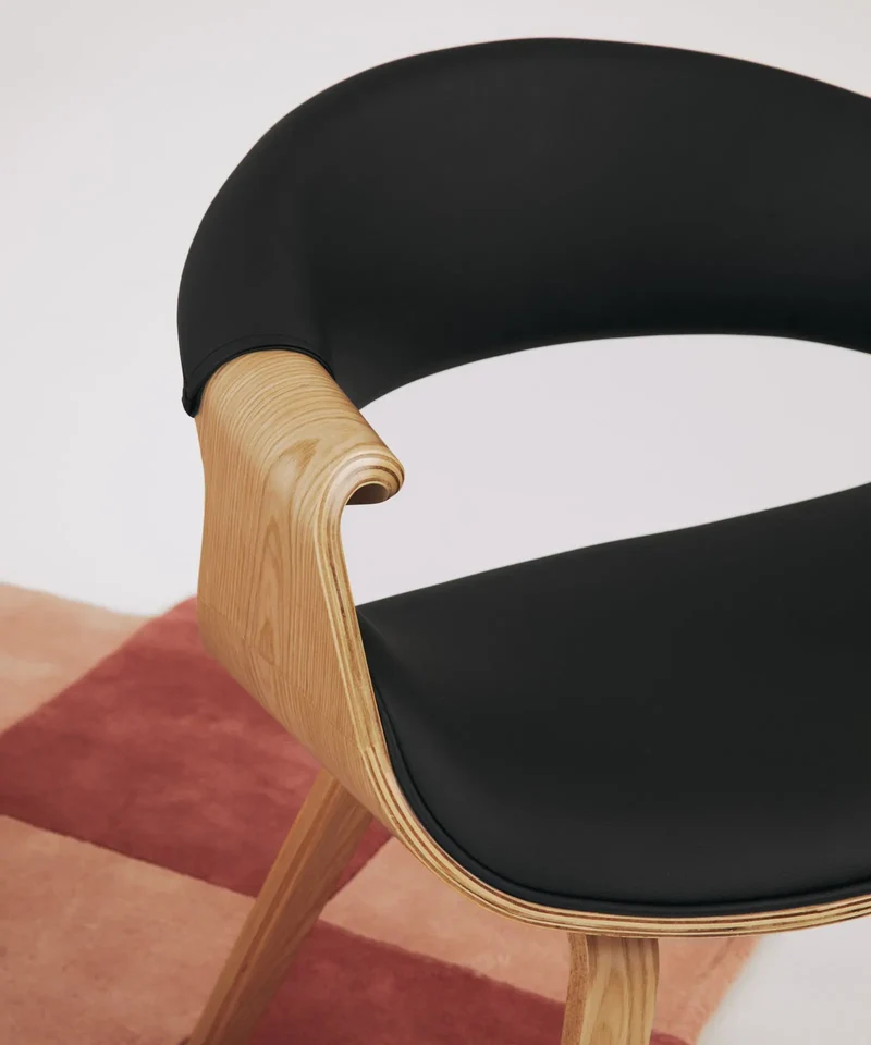 Silla de Comedor en Madera y Polipiel Binsa