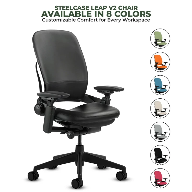 Steelcase Leap V2 Chair (Black Frame) Fully Renewed