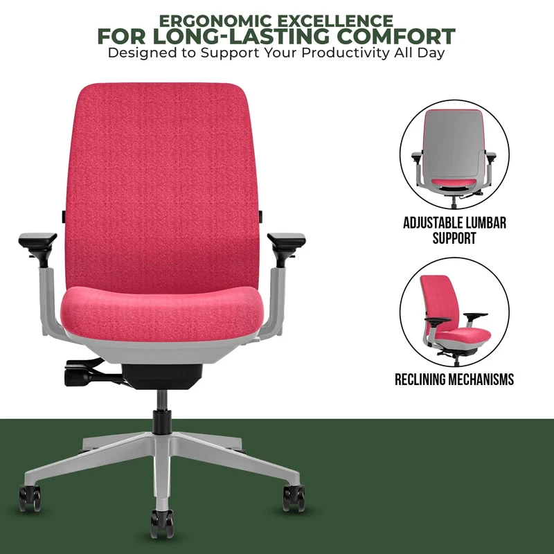 Steelcase Amia Task Chair (Platinum Frame) Fully Renewed