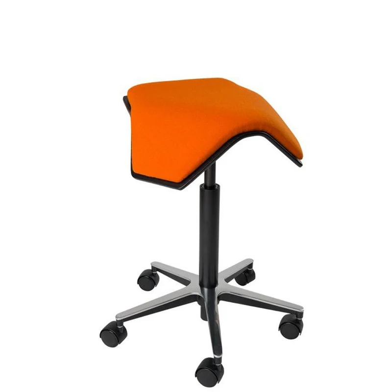 myKolme ILOA One Black | Hocker Rollhocker | Sattelhocker | Gestell Schwarz