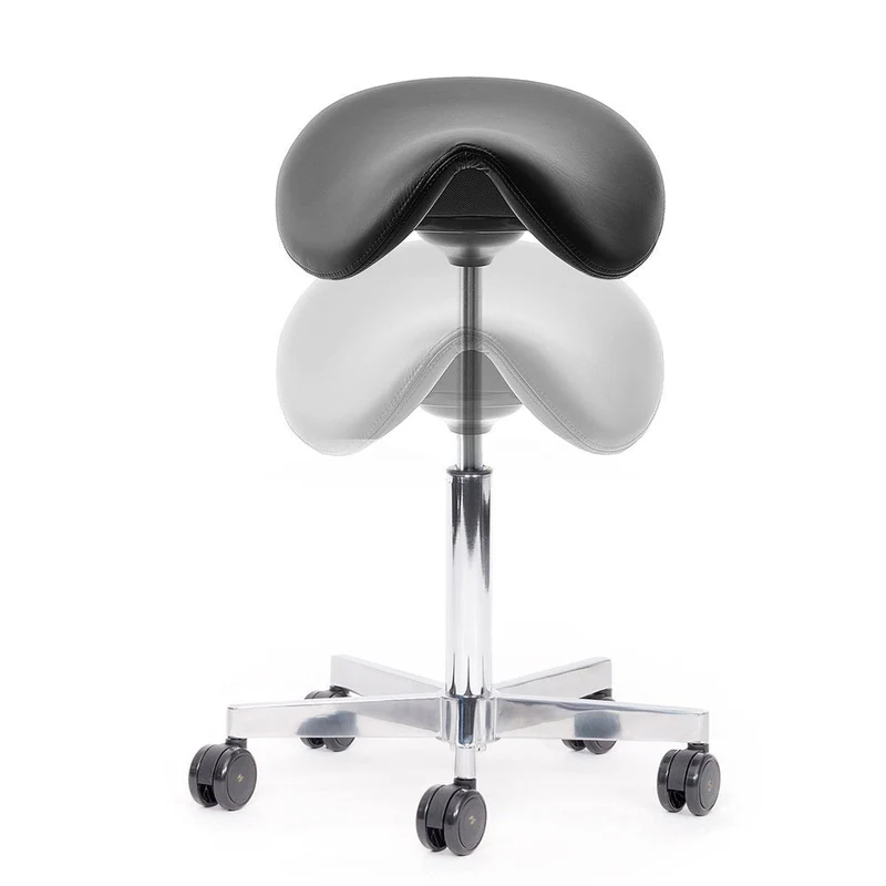 lento Sella Rollhocker - Ergonomischer Sattelhocker - Sattelsitz - Textilleder