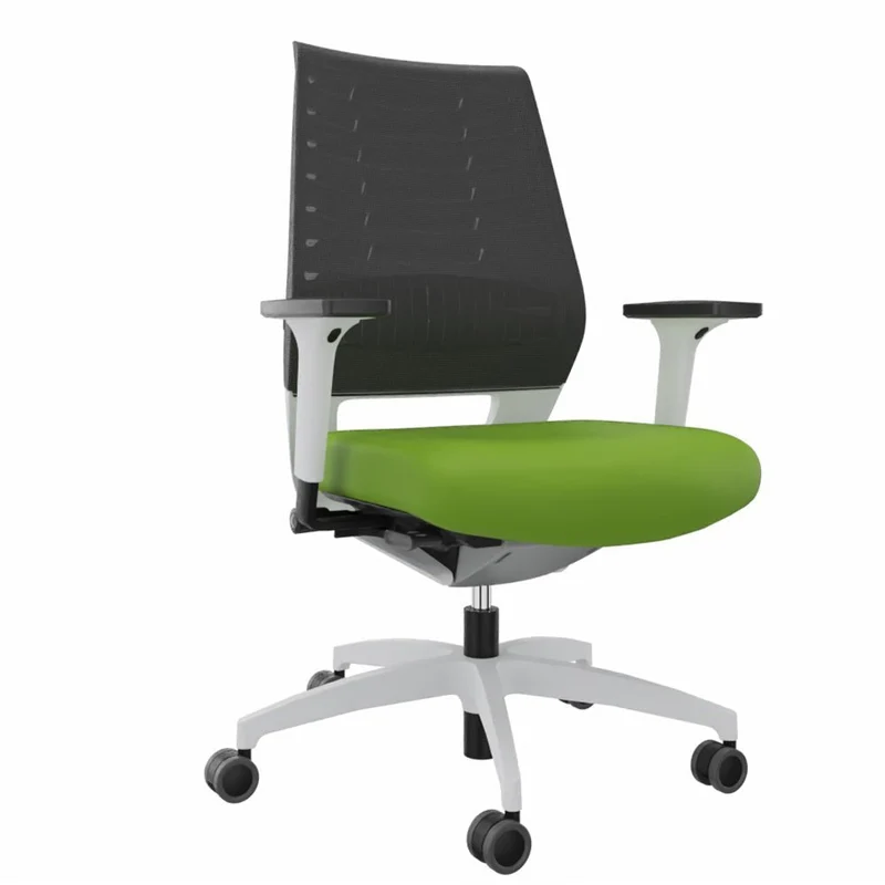 Ergonomischer Bürostuhl Dauphin X-CODE XC 5380 - Rücken Graphitgrau - Gestell Weiß